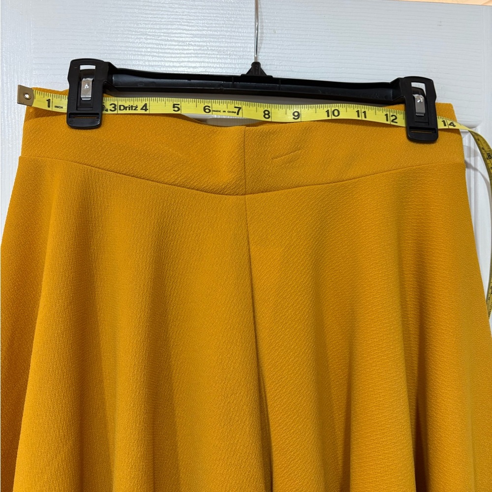 Mustard Yellow Knee Length Skirt - Picture 3 of 7